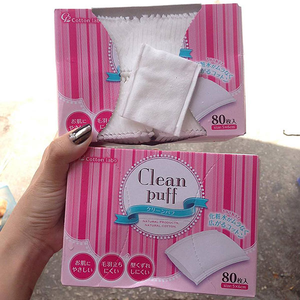 Bông tẩy trang Clean puff 80 miếng