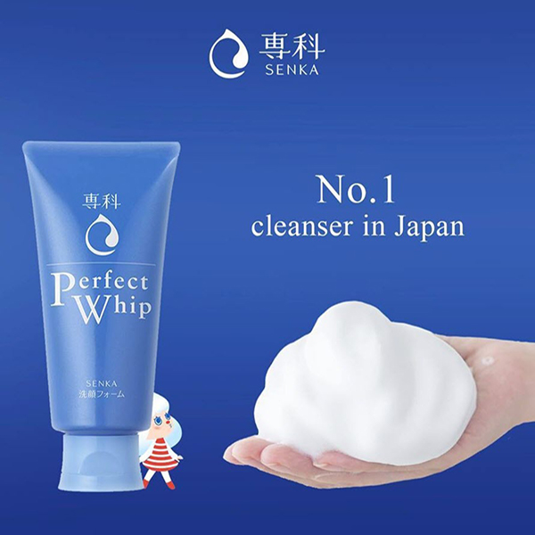 Sữa rửa mặt Shiseido Perfect Whip màu xanh 120g